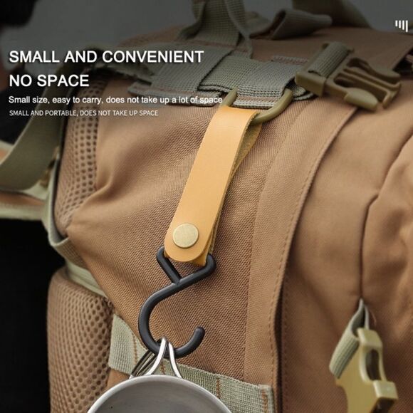 4 Leather Strap Hooks - Picture 4 of 6